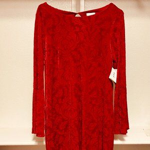 ECi Beautiful Red velvet Party Dress